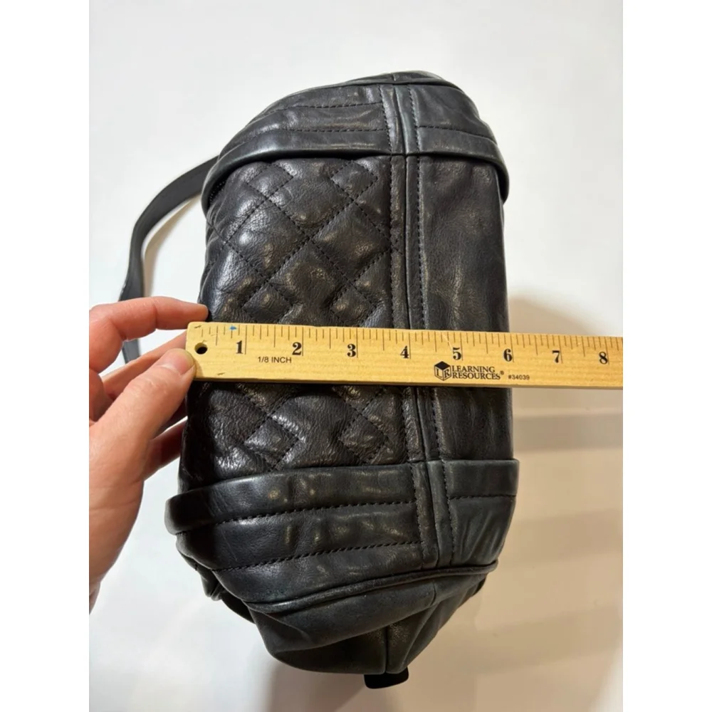 Marc by Marc Jacobs Black Quilted Leather Satchel Crossbody Bag - Picture 8 of 16